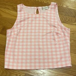 Gingham print crop top- Altard state